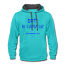Contrast Hoodie - scuba blue/asphalt