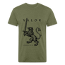 Fitted Cotton/Poly T-Shirt by Next Level - heather military green